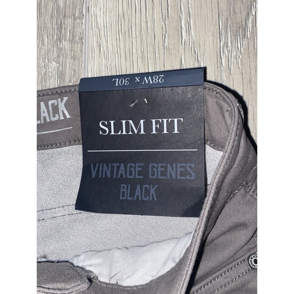 VGB Vintage Genes Black Men's Slim Fit French Terry Gray Jeans 28 X 30 - NWT - Picture 6 of 11